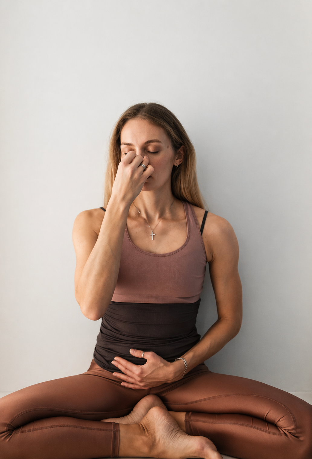 femme pratiquant le pranayama